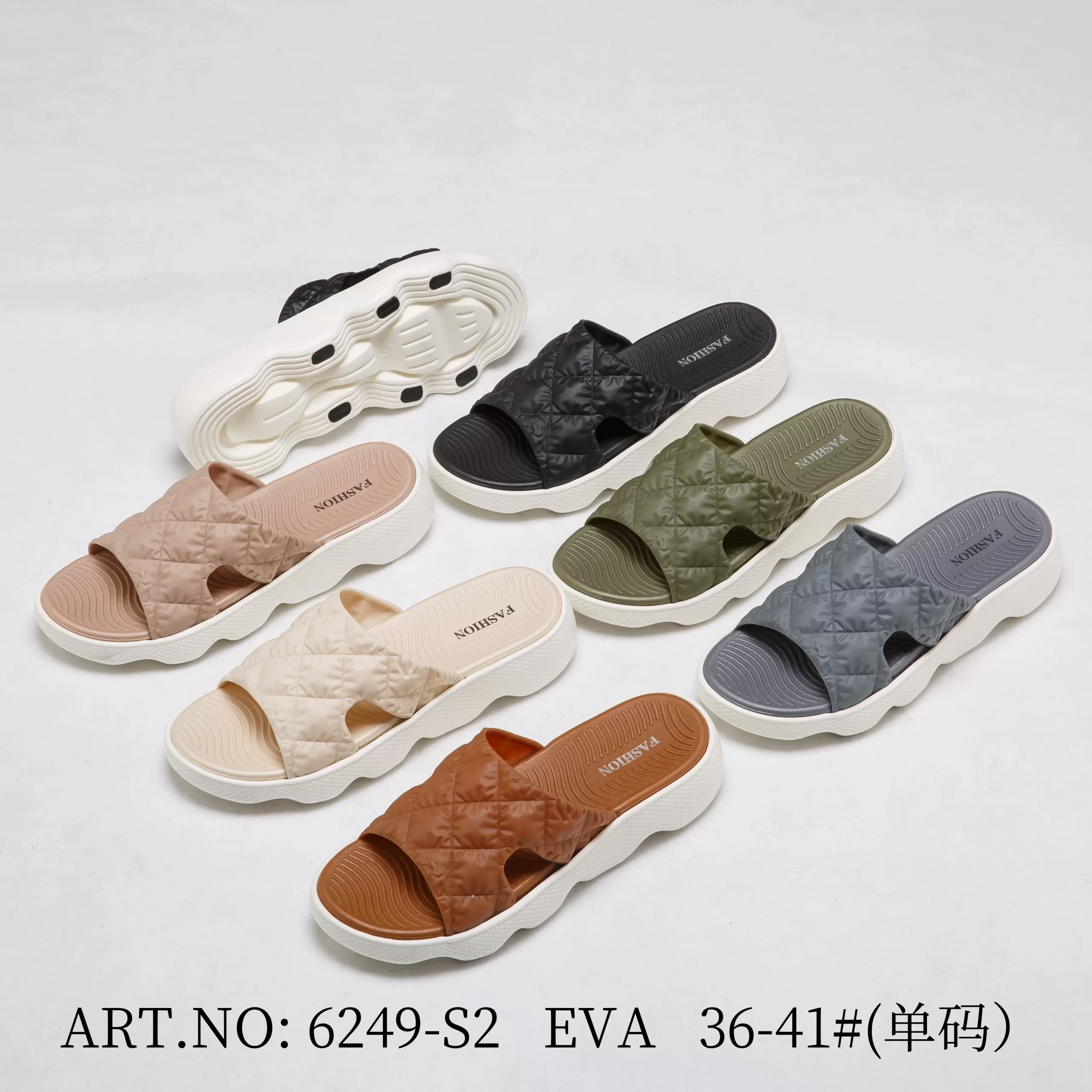 Women’s Quilted Platform Slides – Lightweight EVA Summer Sandals