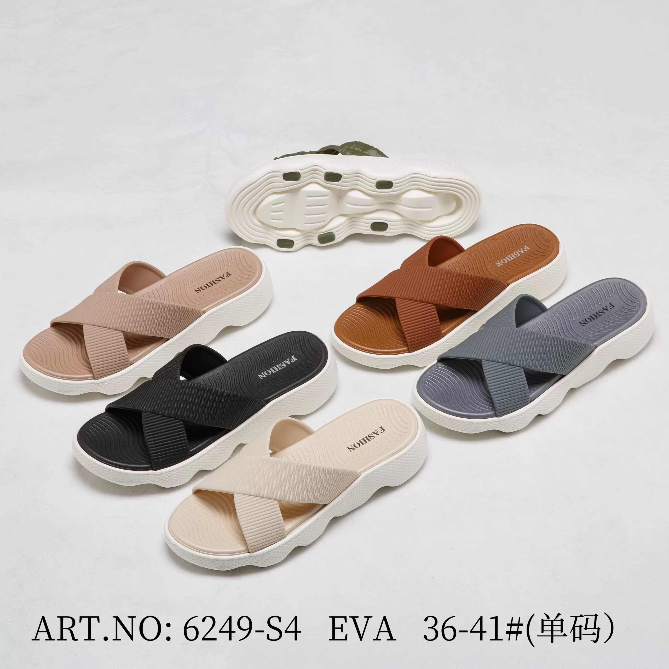 Women’s Crisscross Platform Slides – Lightweight EVA Summer Sandals