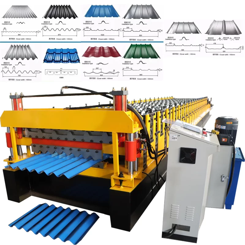 Double Layer Metal Sheet Color Steel Roof Roll Forming Machine