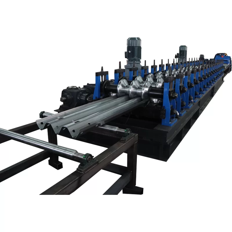 W Beam Steel Crash Barrier Board Highway Guardrail Making Roll Forming Machine For Highway Road
