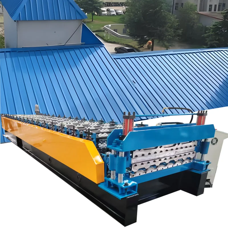 Huayang Double Layer Trapezoidal Roofing Sheet Roll Forming Machine