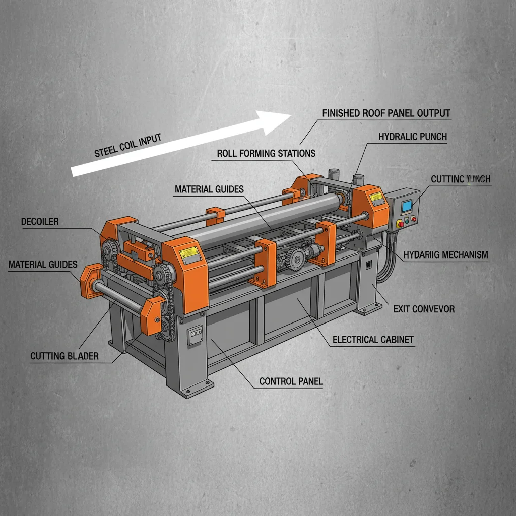 High Precision Roof Panel Roll Forming Machine for Sustainable Construction