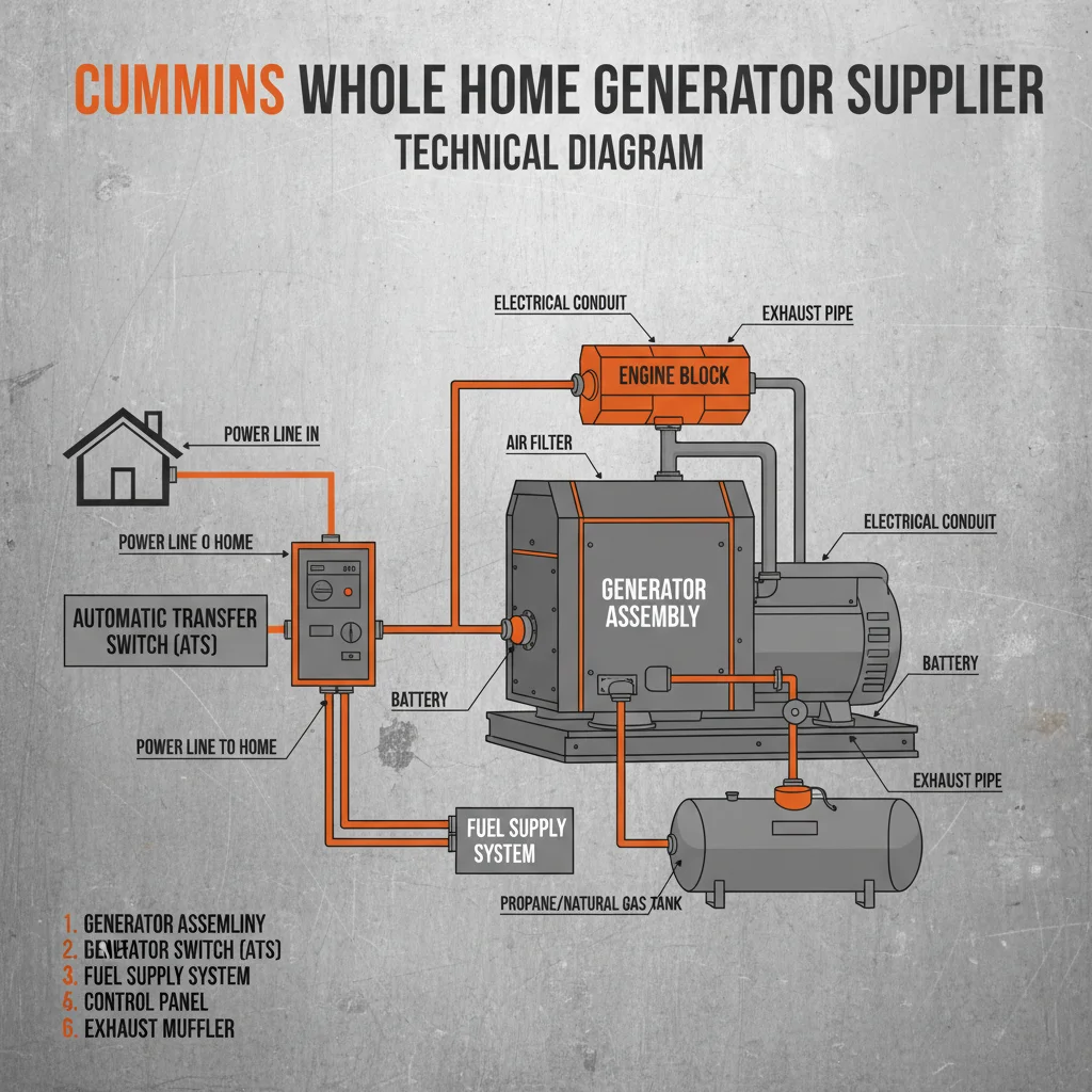 Reliable cummins whole home generator Supplier for Backup Power