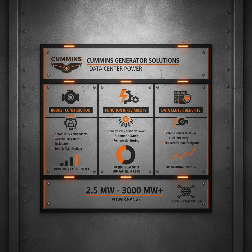 Reliable Cummins Generator for Data Center Supplier Ensuring Uninterrupted Power