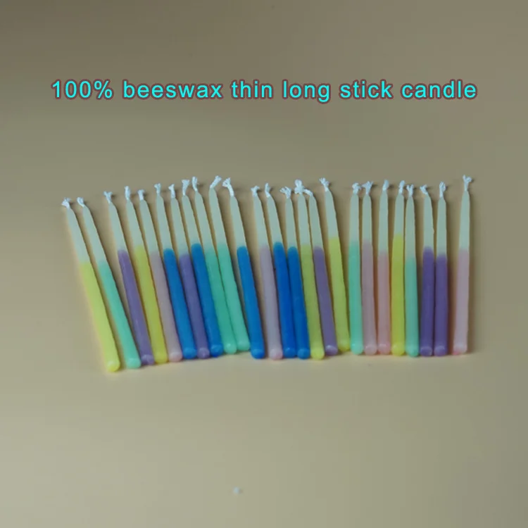 multi-colored 100% beeswax candles sticks for church and religious use