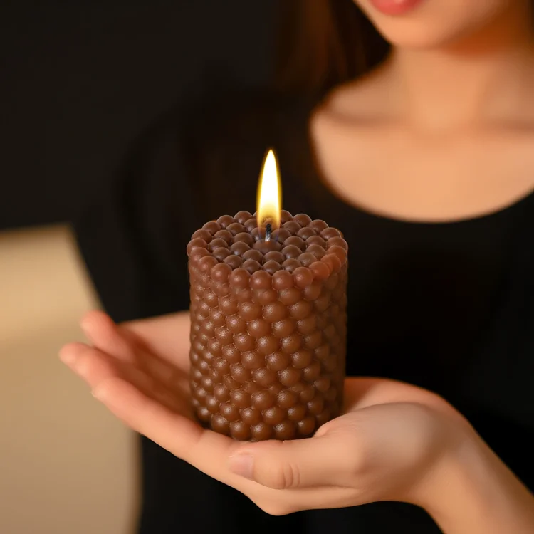 Bubble Candle Soy Candle Sets | Unscented Mini Pillars | 25-Hr Burn Time | Trendy Colored Funky Candles | Soy Wax Preppy Candles
