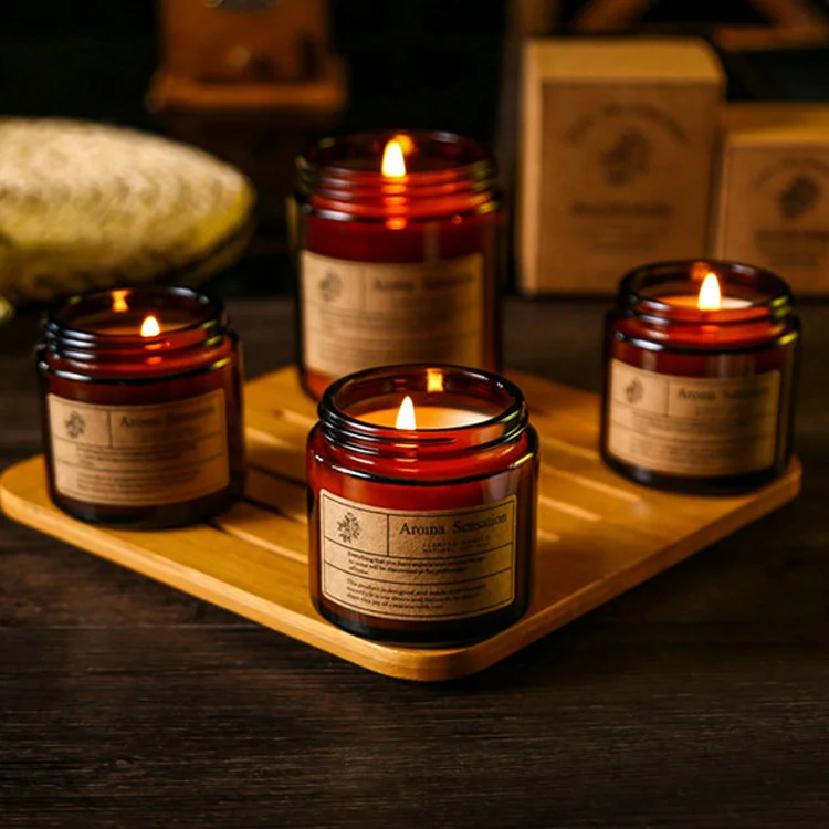 Kerzengeschenke für Damen und Herren, Duftkerze für zu Hause, Duft von Zitronen-Sandelholz/Vintage-Eiche