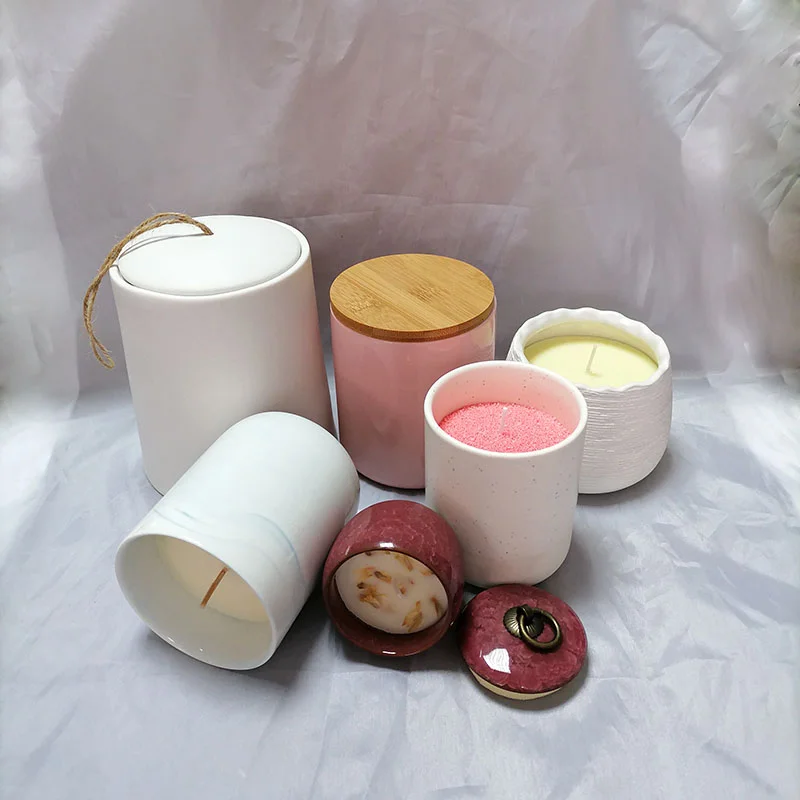 Vela de cera de soja perfumada com frasco de cerâmica de luxo | Vela de aromaterapia premium para casa e presentes