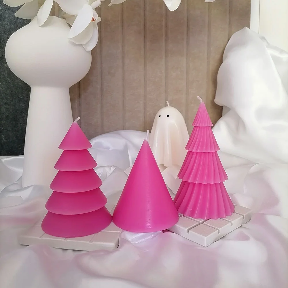 Customized Christmas Tree Shaped Candles | Personalized Scented Decorative Candles for Xmas Home Decor, Holiday Gifts, Table Centerpiece & Party Ornaments