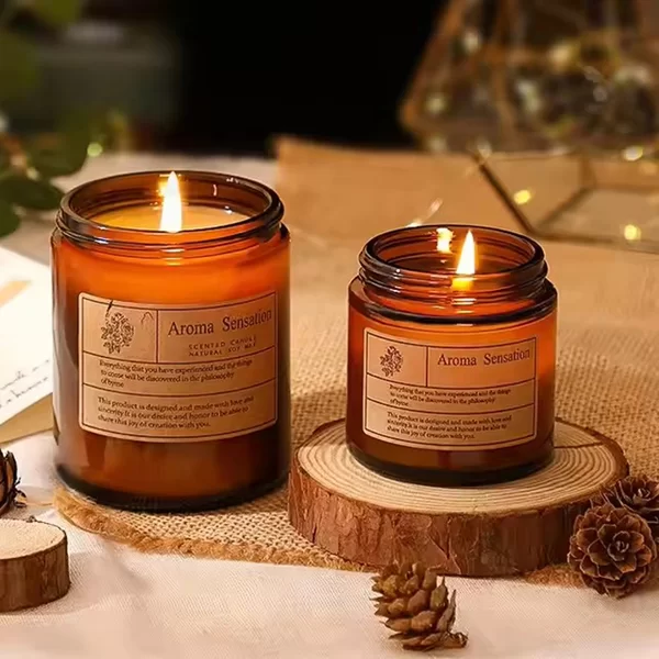 Sojawachs ätherisches Öl Glasbehälter Kerze | Raumduft-Geschenkset