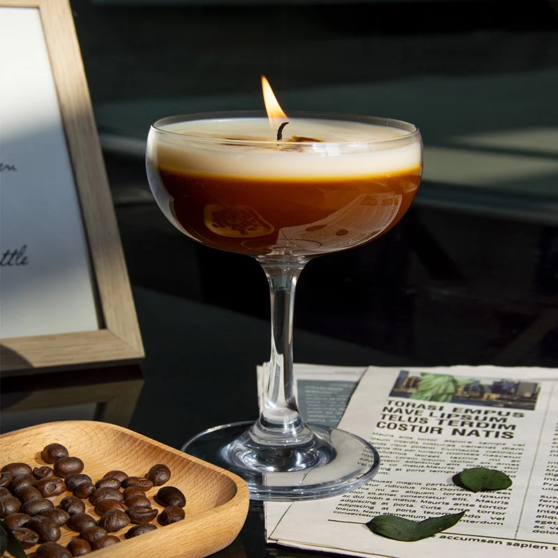 Bougies à café Martini en cire de soja naturelle