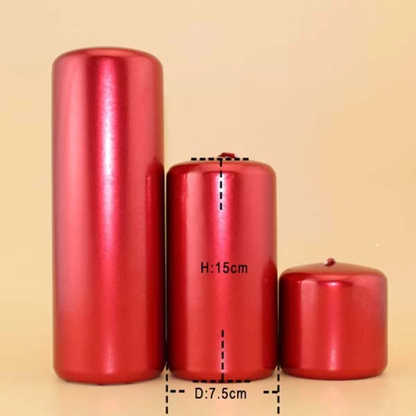 Bunte, rauchfreie metAlleische Stumpenkerze für GeburtsTags- und Festivalfeiern