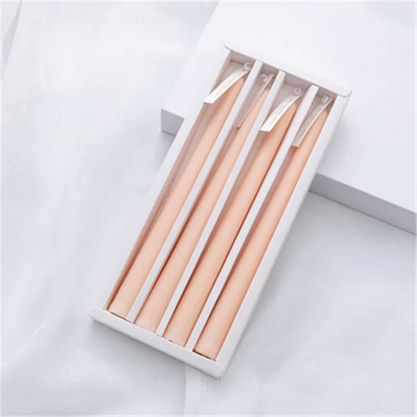Großhandel Luxus reine Farbe rauchfrei tropffrei handgemachte Hochzeit Spitzkerzen Stick Set Kerze