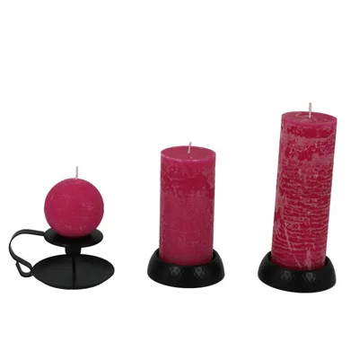 7,6 x 15,2 cm große Stumpenkerze ohne Duft, rustikale Textur, ideal für Partys, Spa, Abendessen, Heimdekoration, Badezimmer