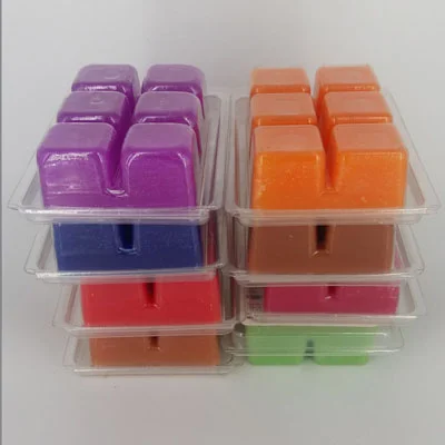 Paraffinwachs, bunt, 2,5 Unzen, Soja-Duftwachs, Würfelkerzen, 6 Stück/Packung