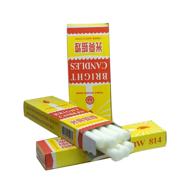 Kerzenlieferant, Hochzeit, Kirche, Haushalt, Tischkerze, Paraffinwachs, religiöse Bougie Velas, weiße, helle Kerzen – Box-Paket