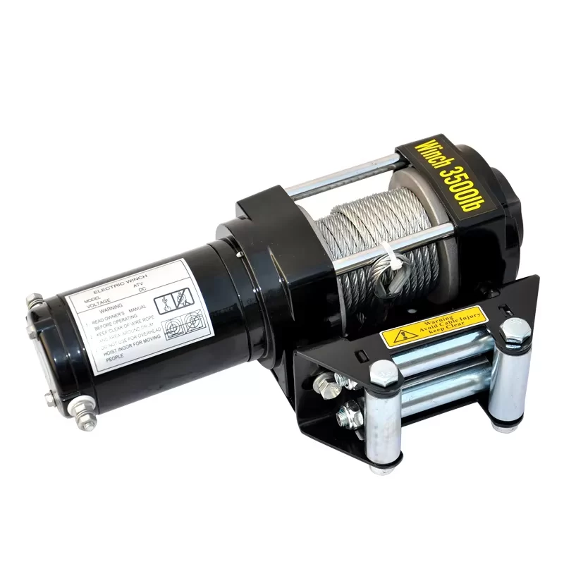 3500lb Electric Car Winch with Steel Wire Rope 12v 24v Durable Steel Material