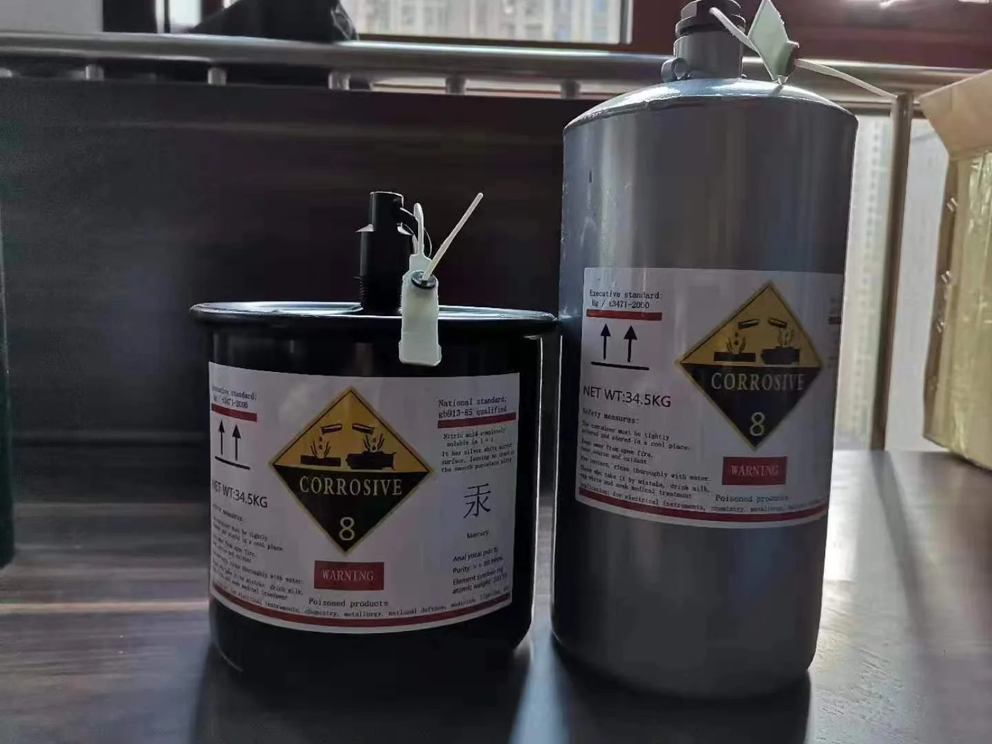 99.99% Pure Liquid Mercury Metal Hg Industrial Use