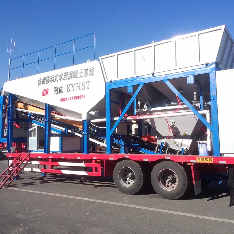 Traditional Mobile Concrete Mixing Plant
