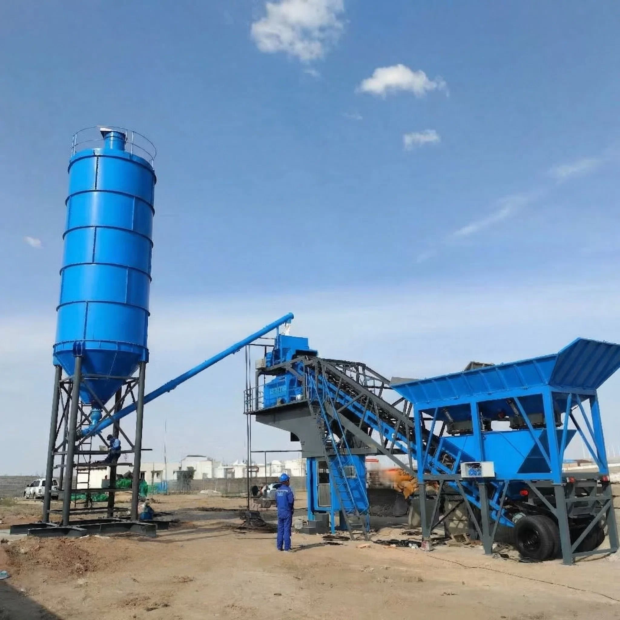 Traditional Mobile Concrete Mixing Plant