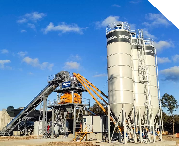 Concrete Batching Plant In Building Construction Engineering