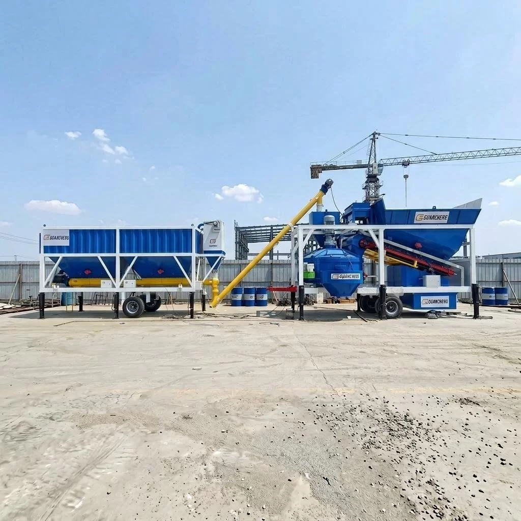 Mobile Concrete Mixing Plant In Road And Highway Engineering