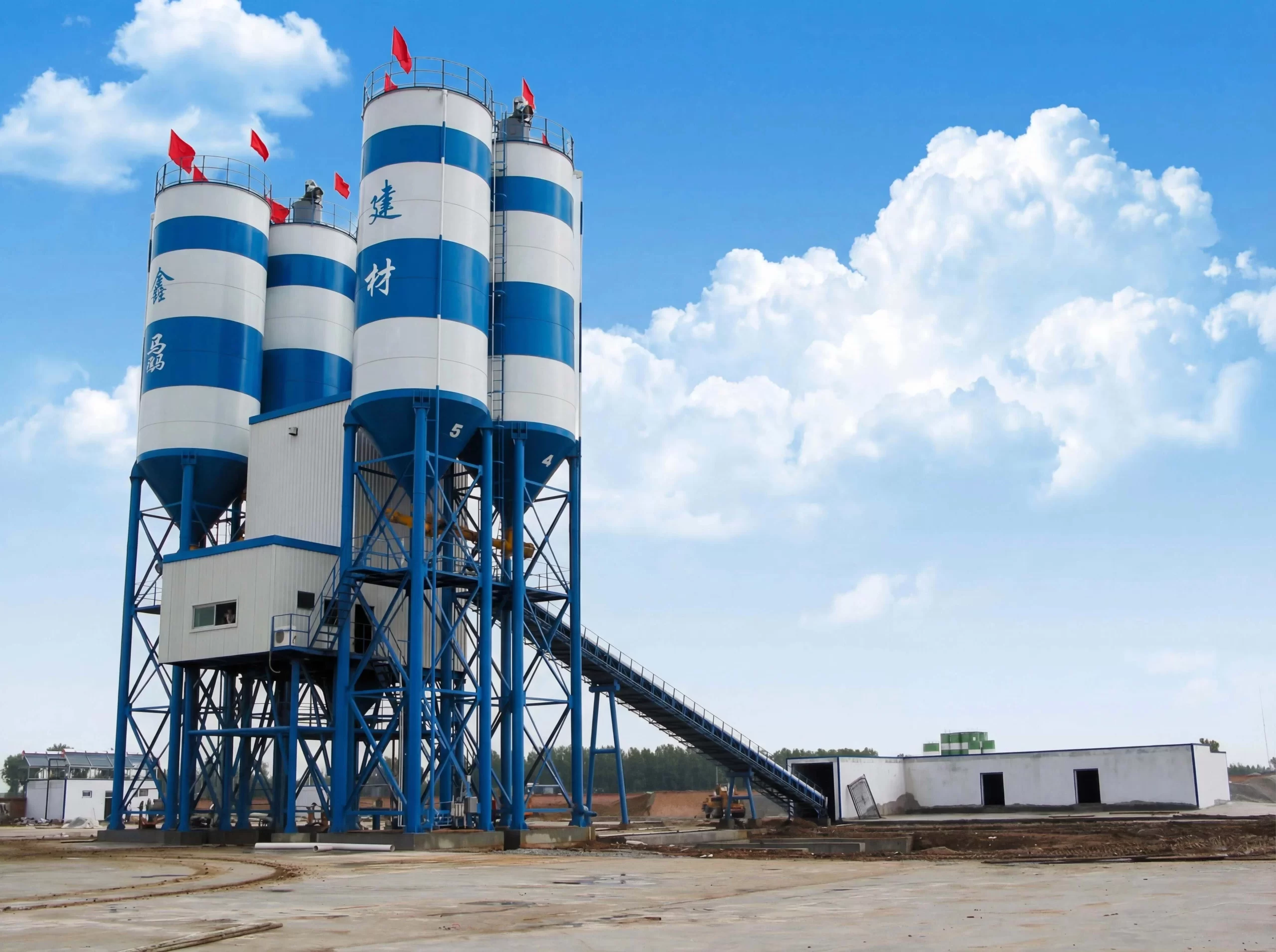Concrete Batching Plant In Building Construction Engineering