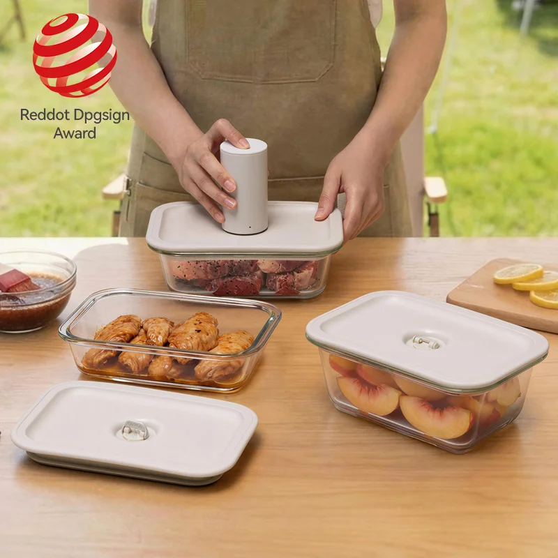 IKOO New Design Blooming Series Borosilicate Glass Food Storage Container