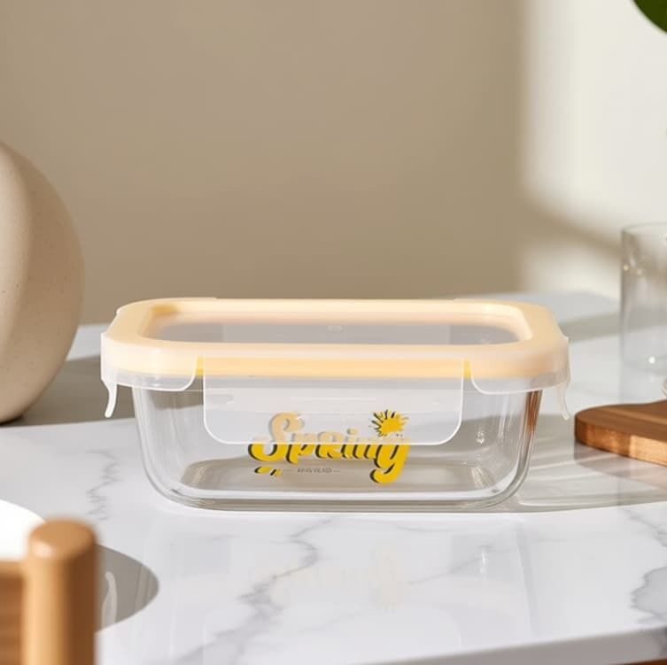 IKOO Glass Food Storage Containers with Airtight Snap Locking Lids