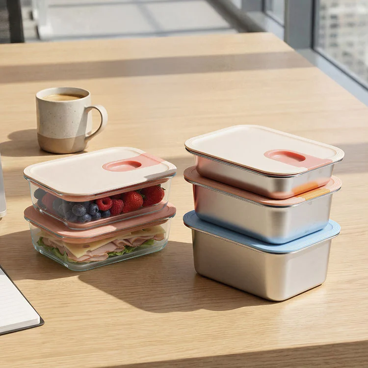 IKOO OEM Stackable BPA-Free Glass Food Container