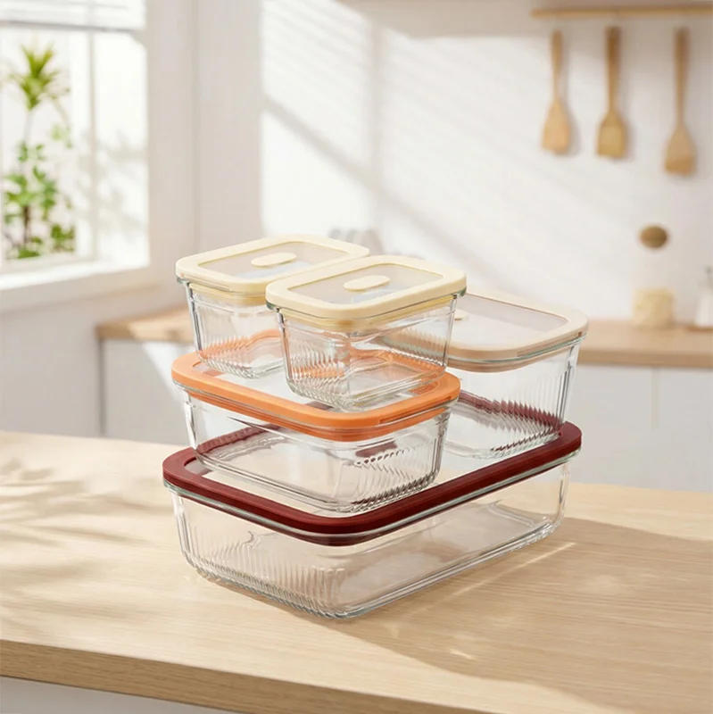 IKOO Nestable Stackable Glass Food Storage Containers Factories