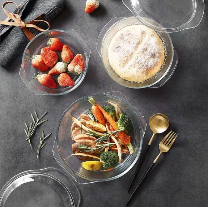 Borosilicate Glass Casserole Dish -40°C to 560°C Heat Resistant