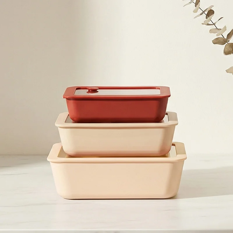 Customizable Color Airtight Lid Thermal Shock Resistant Borosilicate Glass Food Storage Container