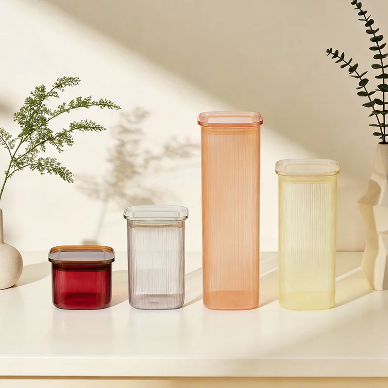 High Borosilicate Glass Canister with PS Lid for Kitchen Storage