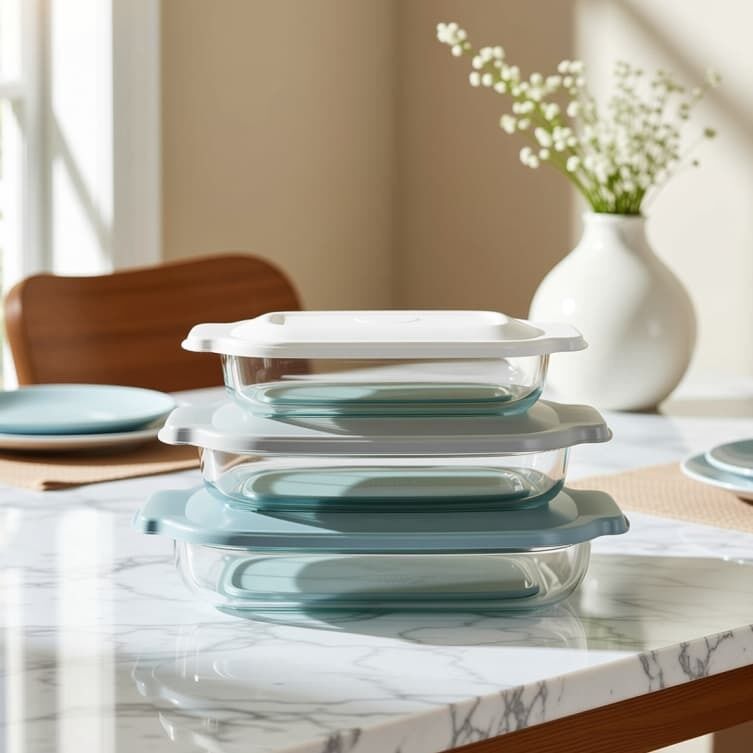 High Borosilicate Glass Baking Dish with BPA-Free PP Lid