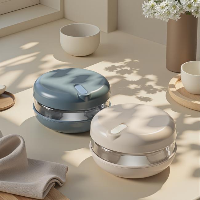 IKOO 1000ml Durable Glass VitaBowl 1000ml with Silicone Sleeve