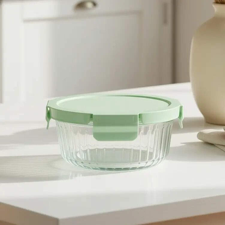 IKOO 4 Lock Glass Food Container -40°C to 560°C Heat Resistant