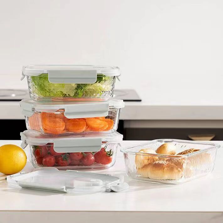 IKOO Airtight Borosilicate Glass Food Storage Container with BPA Free PP Lid