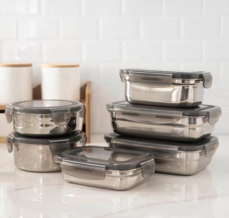 IKOO High Quality Freezer Safe Oven Safe Stainless Steel Food Container with Lid