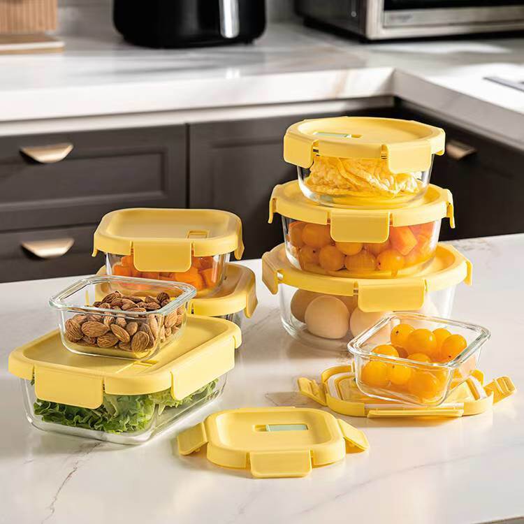 IKOO Airtight & Leakproof Borosilicate Glass Food Storage Container with Vent Lid