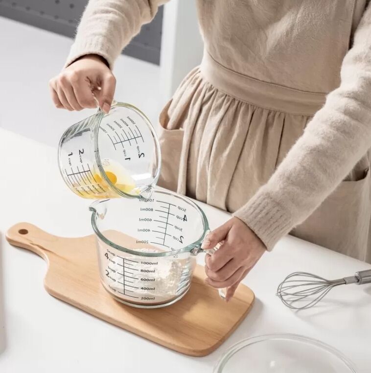 IKOO Glass Measuring Cups Heat Resistant Glass Measuring Tools