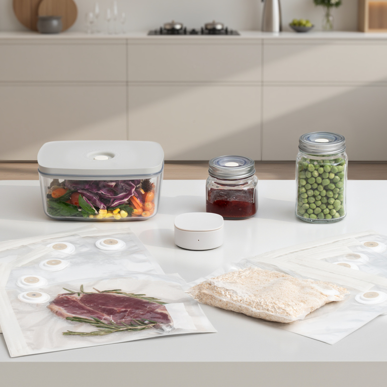 IKOO Glass Container Set with Powerful Electric Vacuum Pump Keeps Food Fresh