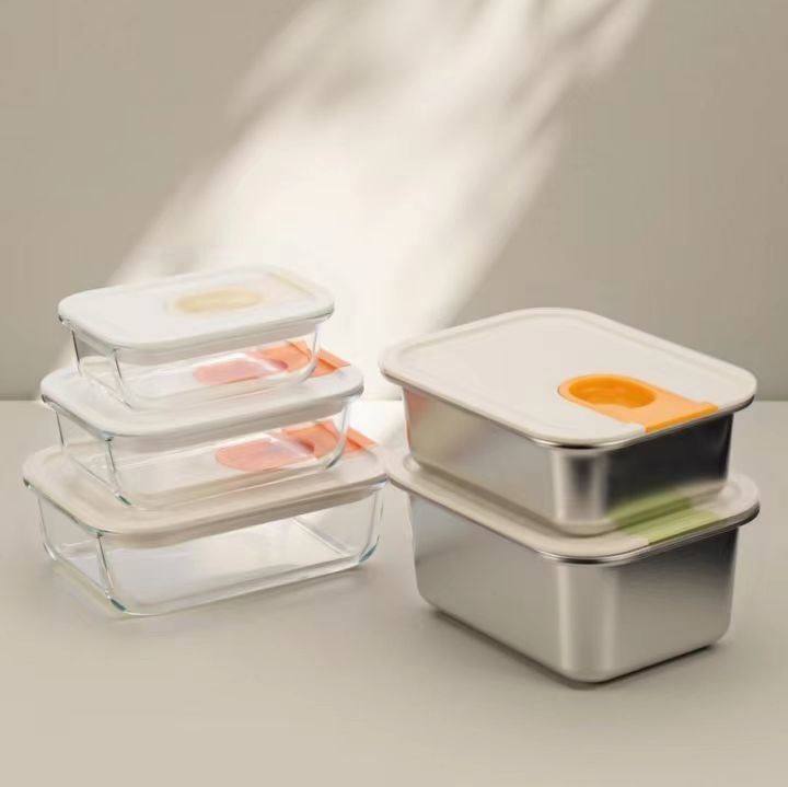 IKOO Glide Ease Stainless Steel Food Storage Container with Lid