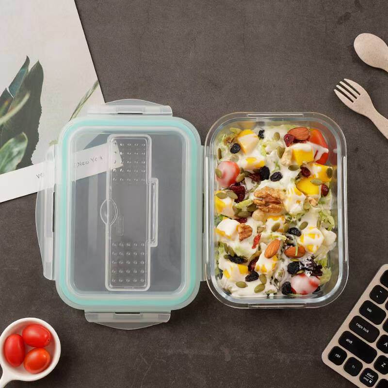 IKOO Utensils Included High Borosilicate Glass Meal Prep Containers