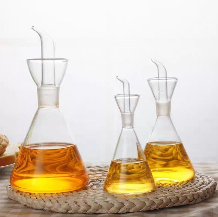 IKOO High Borosilicate Glass Oil Cruet and Decanter with Non-drip Design