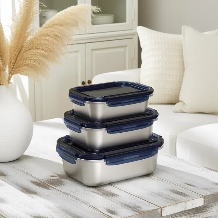 IKOO Microwave and Oven Safe Stainless Steel Meal Prep Container