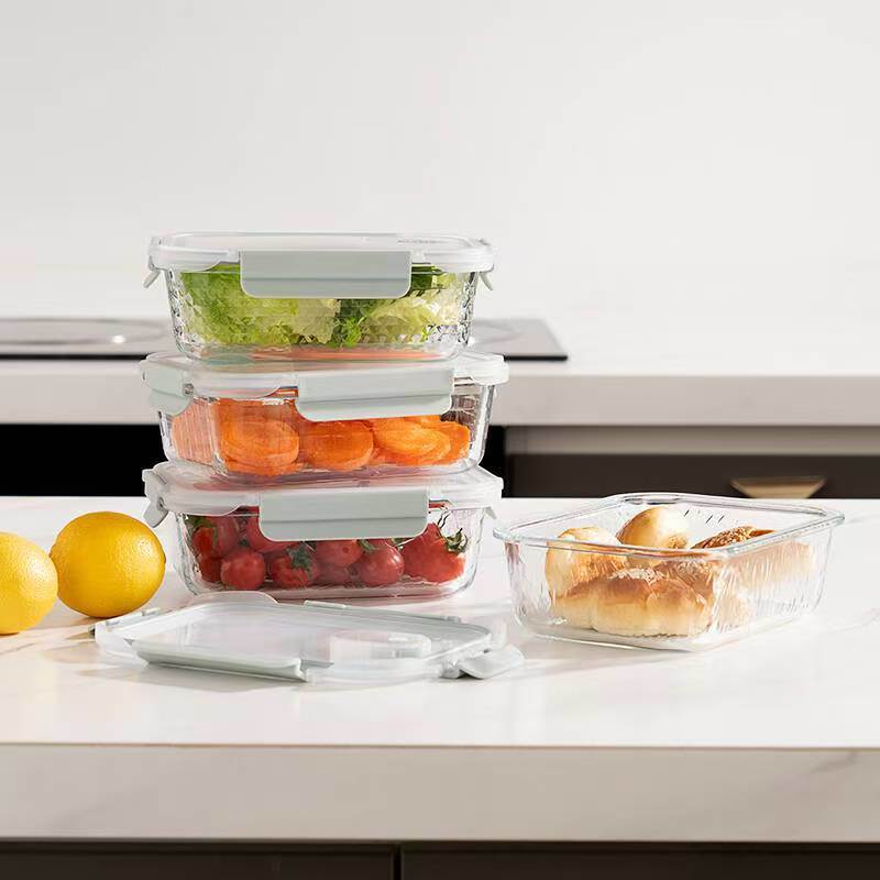 IKOO Scratch-Resistant Borosilicate Glass Food Container
