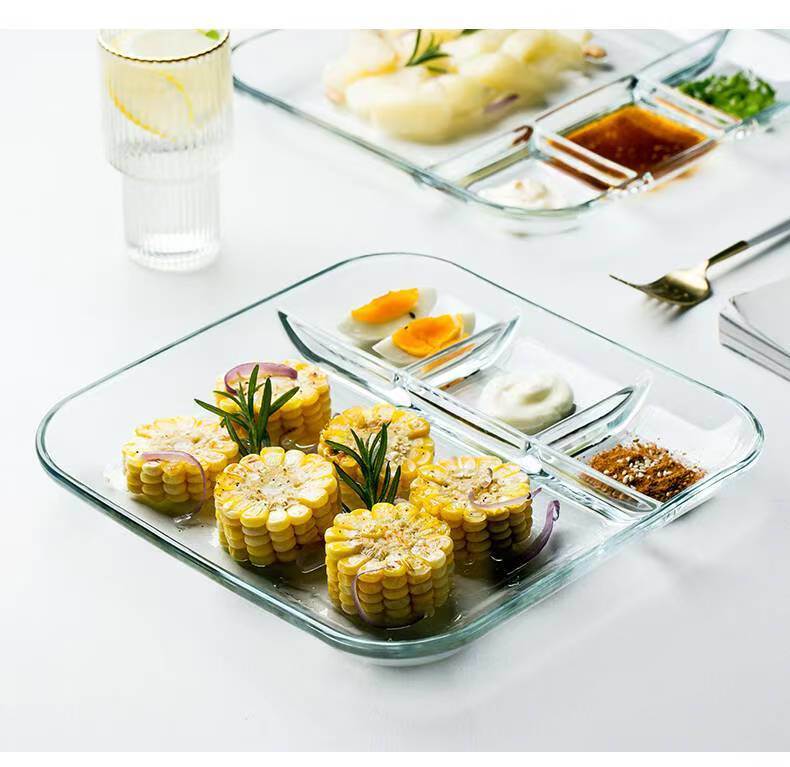 IKOO Oven Safe Borosilicate Glass Bakeware Baking Pan for Cooking and Baking