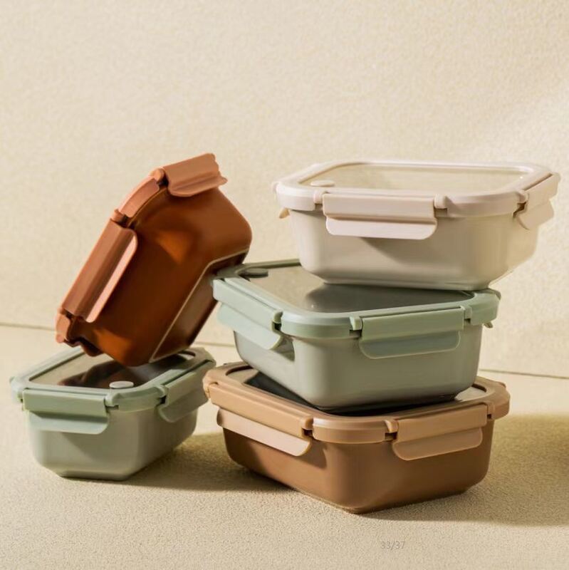 IKOO Stackable Ceramic Food Storage Container with Glass Lid