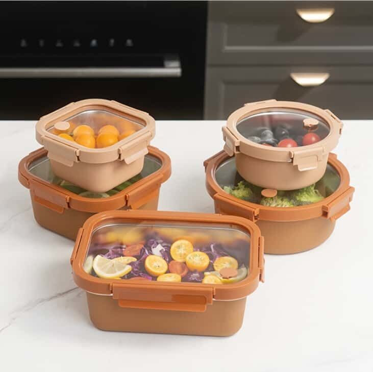 IKOO Microwavable Stainless Steel Food Storage Container with Coating